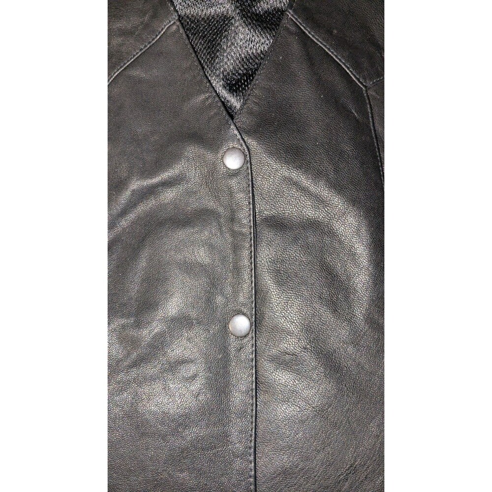 Milwaukee Leather 1254 Women's Black Leather Motorcycle Rider Vest w/ Side Laces - Picture 7 of 11